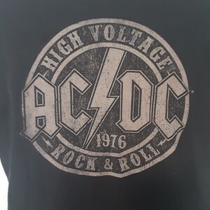 ACDC High Voltage Rock & Roll Mens S Black Short Sleeve T Shirt Band Tee